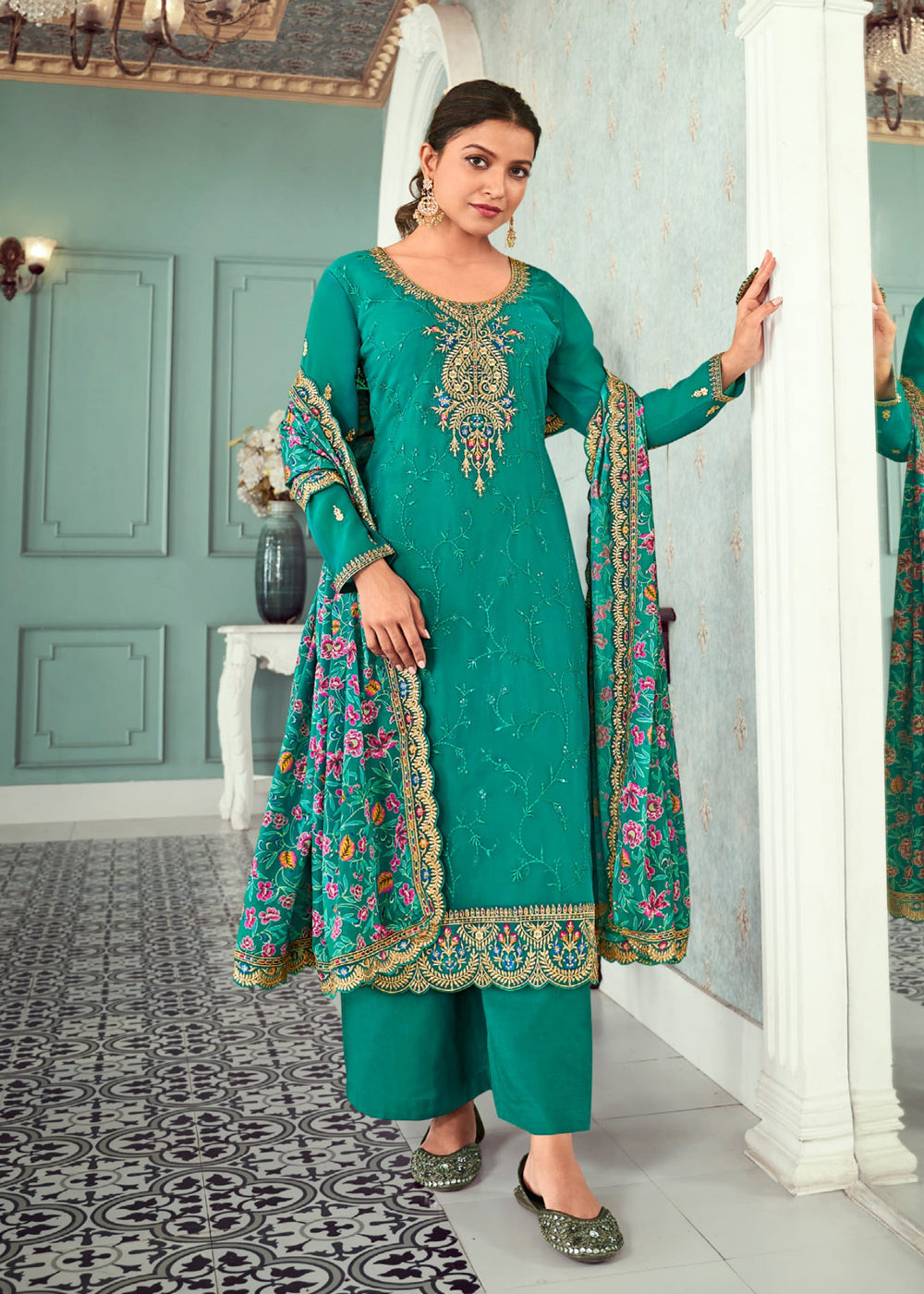 Pant Salwar Suit Designer Pant Style Salwar Suit Online USA