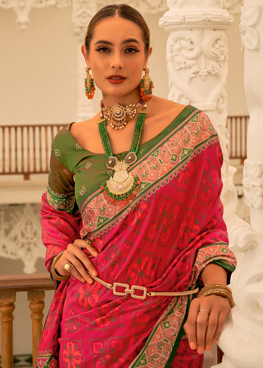Pink Banarasi Silk Indian Saree Online